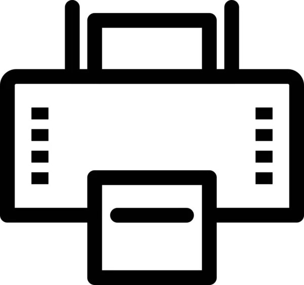 Printer Vectorlijn Icon Desig — Stockvector