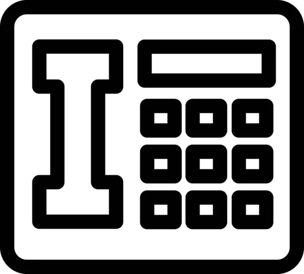 Telefone Vector Linha Icon Desig —  Vetores de Stock
