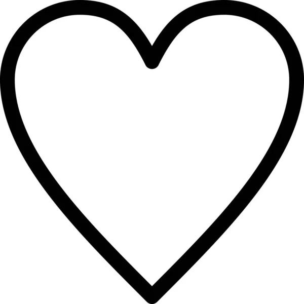 Corazón Vector Línea Icono Desig — Vector de stock