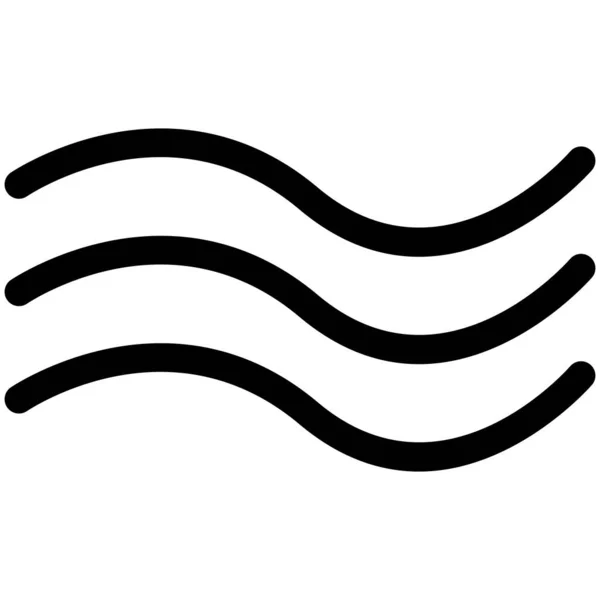 Waves Vector Line Icon Desig — Vector de stock