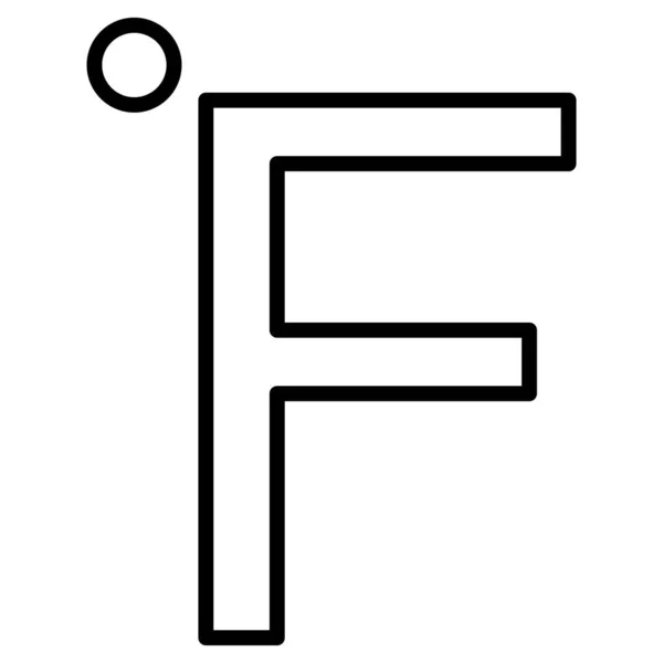 Fahrenheit Vector Line Icon Desig — Stockvektor