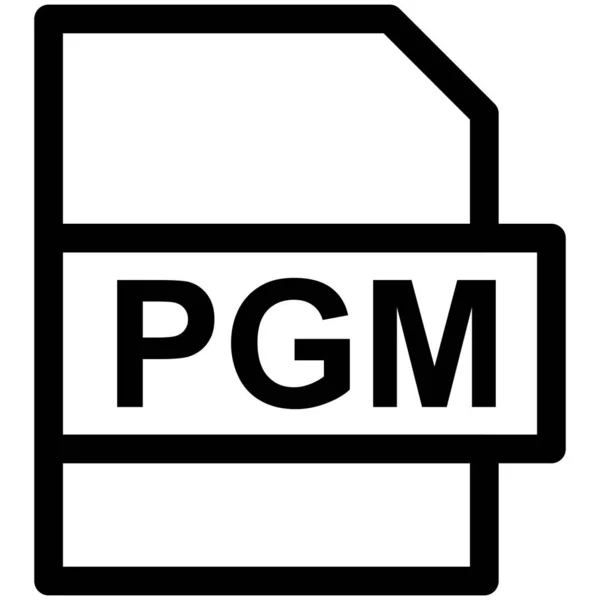 Formato Archivo Pgm Línea Vectorial Icon Desig — Archivo Imágenes Vectoriales