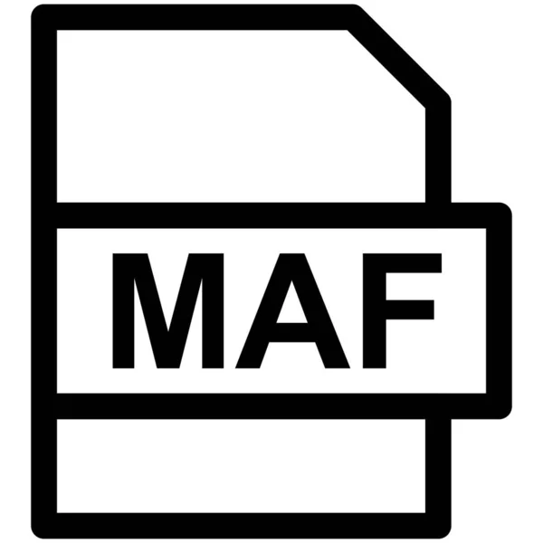 Maf Formato Archivo Vector Line Icon Desig — Archivo Imágenes Vectoriales