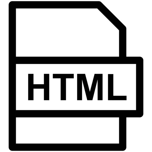 Formato Arquivo Html Linha Vetorial Icon Desig — Vetor de Stock