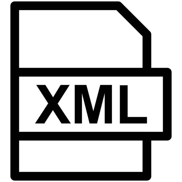 Xml Vector Line Icon Desig — 스톡 벡터