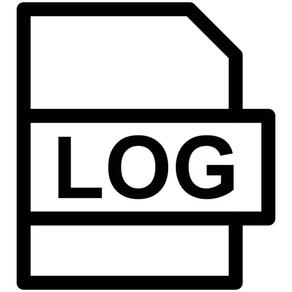 Log Formato Arquivo Vector Line Icon Desig — Vetor de Stock