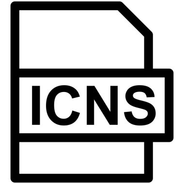 ICNS Dosya Biçimi Vektör satırı Simge Tasarımı