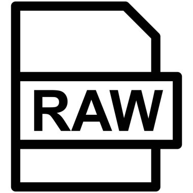 Ham Dosya Biçimi Vektör Satırı Simge Tasarımı