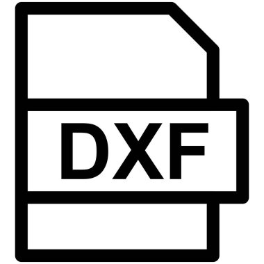 DXF Dosya Biçimi Vektör Satırı Simge Tasarımı