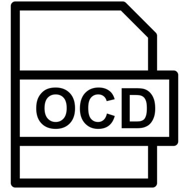 OCD Dosya Biçimi Vektör satırı Simge Tasarımı