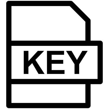 KEY Dosya Biçimi Vektör satırı Simge Tasarımı