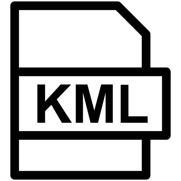 Kml Vector Line Icon Desig — 스톡 벡터