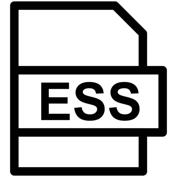 Ess Dateiformat Vektorzeile Icon Desig — Stockvektor