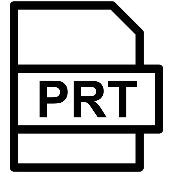 Prt Formato Archivo Vector Line Icon Desig — Archivo Imágenes Vectoriales