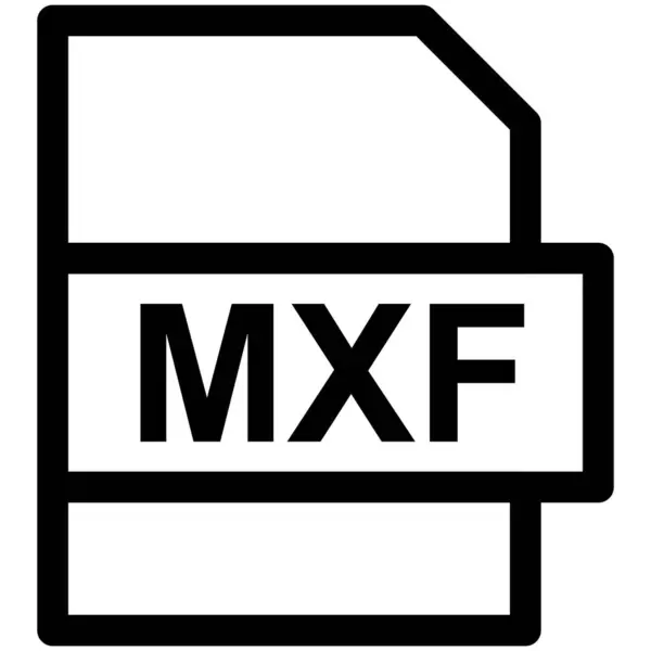 Mxf Formato Archivo Vector Line Icon Desig — Archivo Imágenes Vectoriales