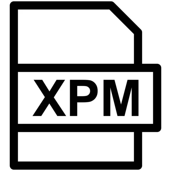Xpm File Format Vector Line Icon Desig — 스톡 벡터