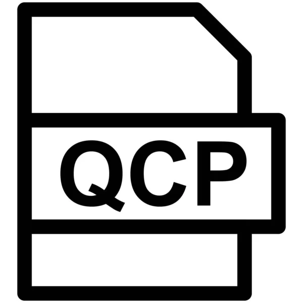 Qcp Bestandsindeling Vectorlijn Icon Desig — Stockvector