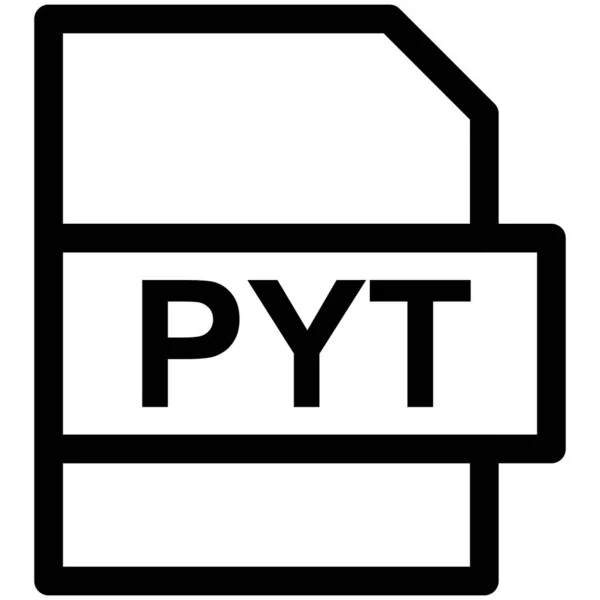 Pyt Formato Archivo Vector Line Icon Desig — Archivo Imágenes Vectoriales