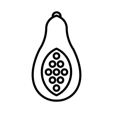 Papaya Vektör Satırı Simge Tasarımı