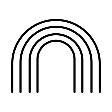 Gökkuşağı Vektör Satırı Simge Tasarımı