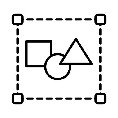 Şekil Vektör Satırı Simge Tasarımı