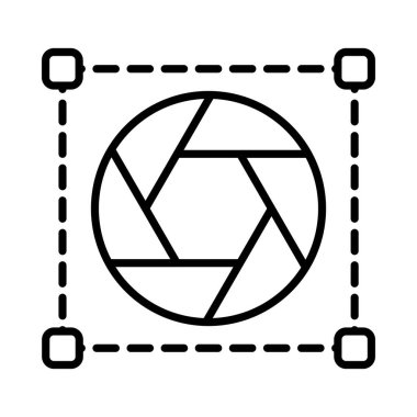 Shutter Vektör Satır Simgesi Tasarımı