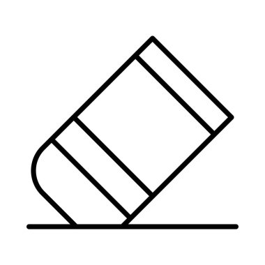 Silgi Vektör Satırı Simge Tasarımı