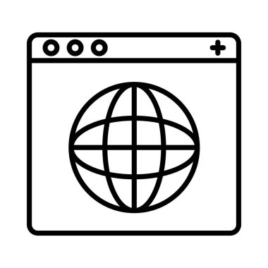 Tarayıcı Vektör satırı Simge Tasarımı