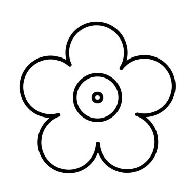 Ayçiçeği Vektör Satırı Simge Tasarımı