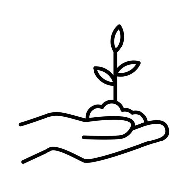 Filiz Vektör Satırı Simge Tasarımı