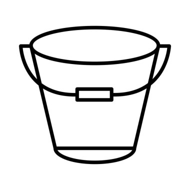 Bucket Vektör Satır Simgesi Tasarımı