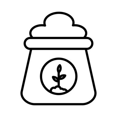 Gübre Vektör Satırı Simge Tasarımı