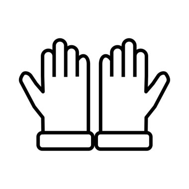 Çalışma Eldivenleri Vektör Satırı Simgesi Tasarımı