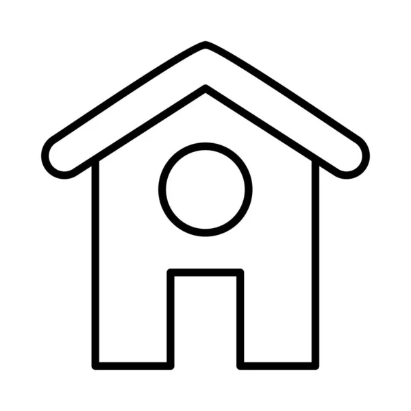 Birds House Vector Line Ícone Desig —  Vetores de Stock