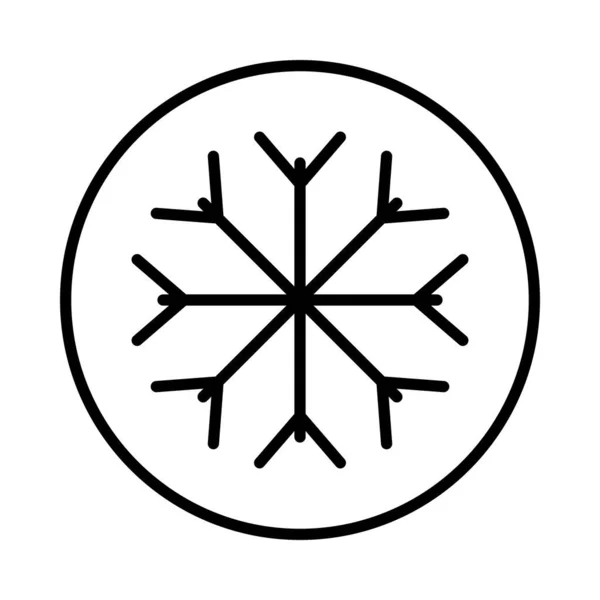 冬季天气矢量线Icon设计 — 图库矢量图片