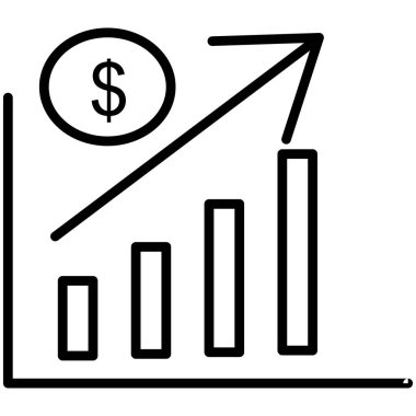 Büyüme Vektör Satırı Simge Tasarımı