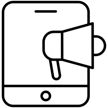 Sosyal Ortam Vektör Satırı Simge Tasarımı