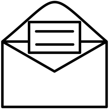 E- posta Vektör Satırı Simgesi Tasarımı