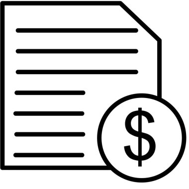 Fatura Vektör Satırı Simge Tasarımı