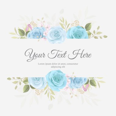 Güzel çiçek desenli, el çizimi güller süslü.