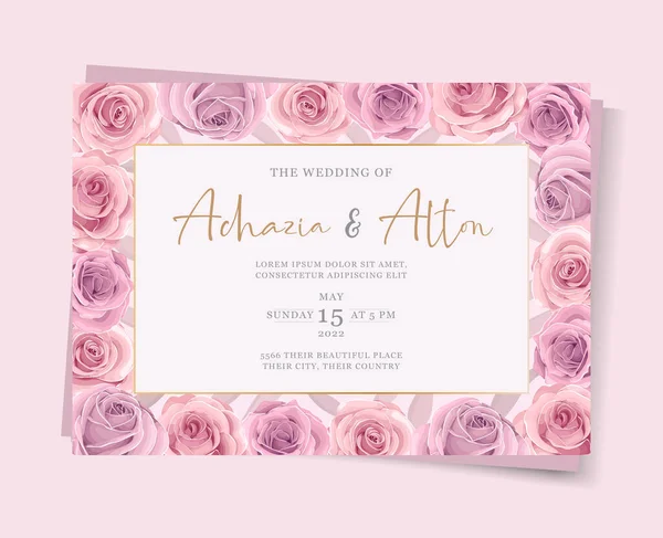 Conjunto Elegante Plantilla Tarjeta Boda Con Decoración Floral Dibujada Mano — Vector de stock