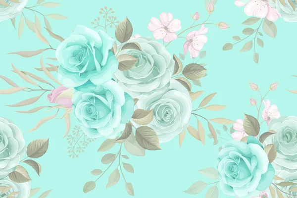 Floral Fond Motif Sans Couture Avec Une Couleur Douce — Image vectorielle