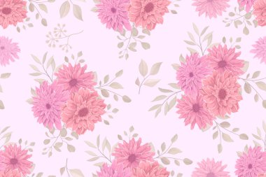 Beautiful chrysanthemum seamless pattern design