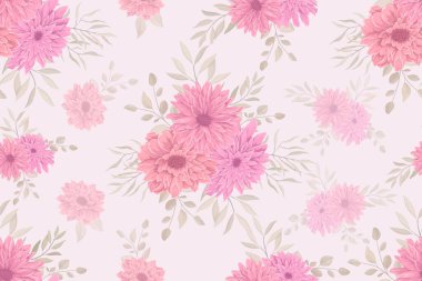 Beautiful chrysanthemum seamless pattern design