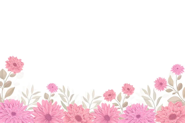 具有美丽菊花图案的夏季背景 — 图库矢量图片
