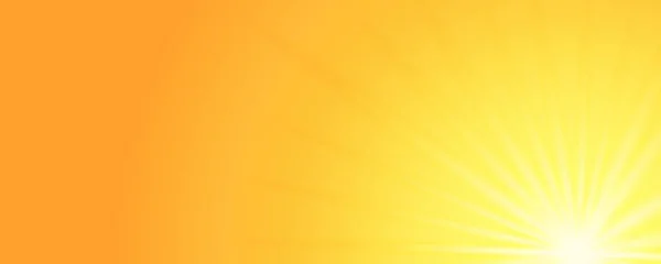 Conception Abstraite Bannière Été Avec Des Lumières Soleil Brillantes — Image vectorielle