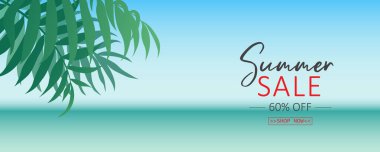 Tropikal temalı zarif yaz pankartı tasarımı