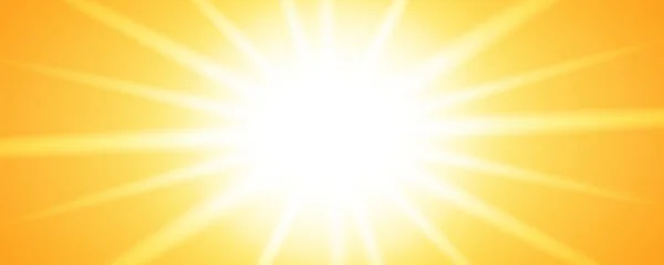 概要光沢のある太陽の光で夏のバナーデザイン — ストックベクタ