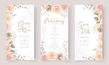 Güzel, yumuşak bir çiçek ve düğün davetiyesi tasarımı bırakır.