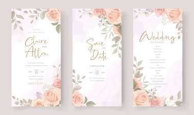 Güzel, yumuşak bir çiçek ve düğün davetiyesi tasarımı bırakır.